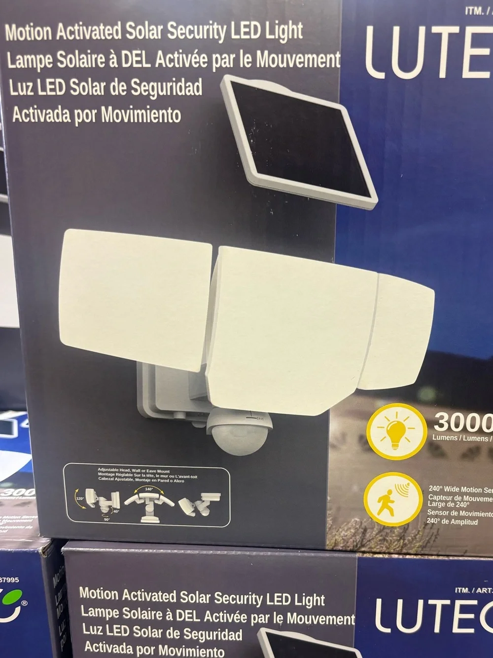 Motion Activated Solar Security LED Light - White